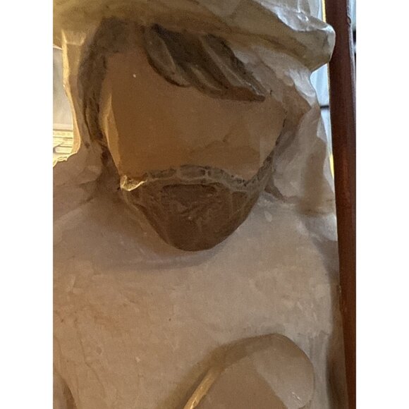 Willow Tree Nativity Set 3pc Joseph Mary Baby Jesus Shepherd Lamb Demdaco 1999 - Picture 7 of 10